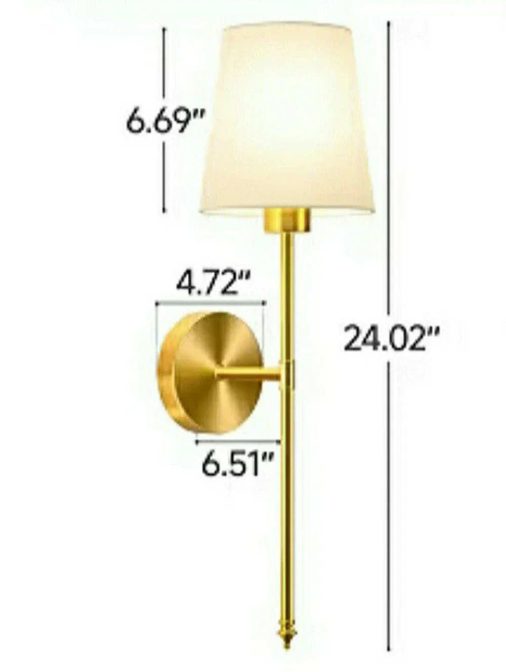 JOFIOS Wireless Color Changing Battery Operated Gold Tone Wall Sconce Set Of 2